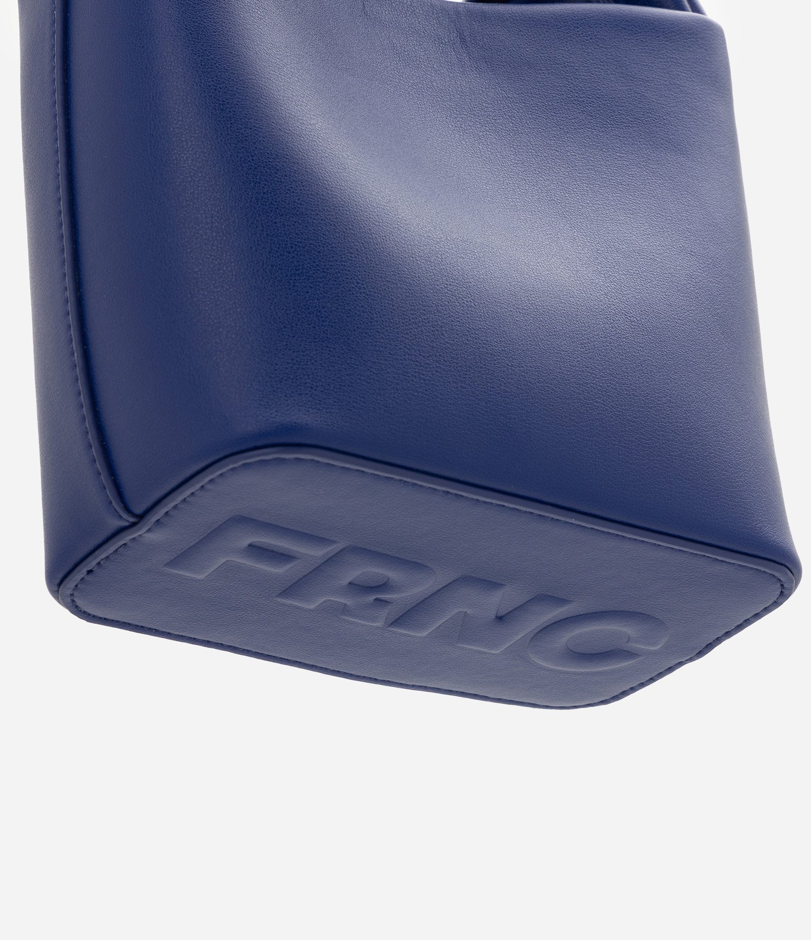 Bolsa Pequena em Couro com Alça de Mão e Detalhe de Nó Azul 8