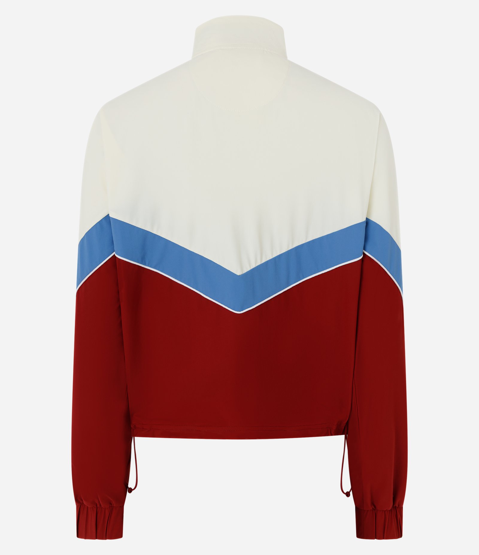Jaqueta Esportiva Quebra Vento com Estampa Color Block Vermelho/Azul/Off White 7