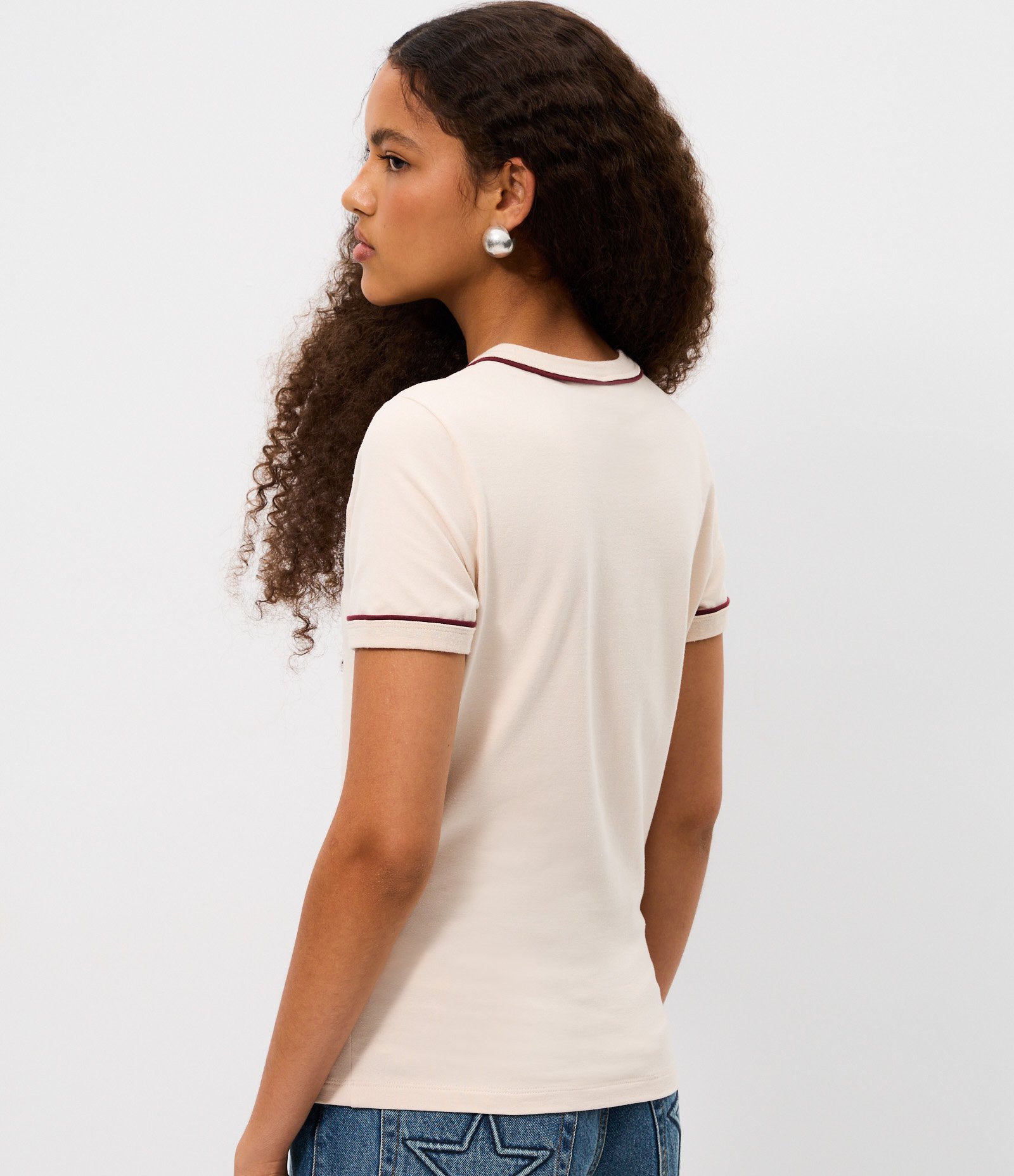 Camiseta em Algodão com Lettering My Cardio e Detalhes Contrastantes Bege 4
