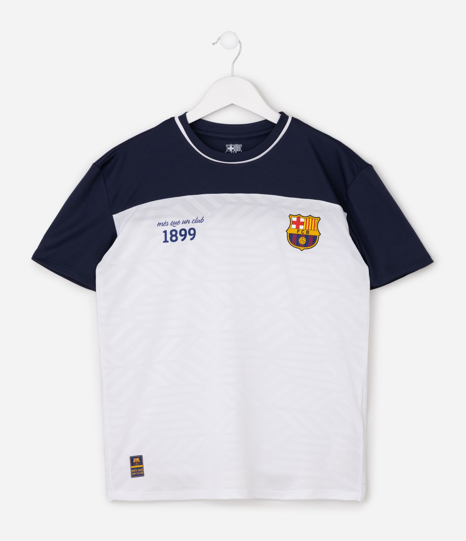 Camiseta Infantil Barcelona - Tam  5 a 14 Anos Branco 2