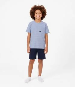 Conjunto de Pijama Infantil em Algodão Texturizado