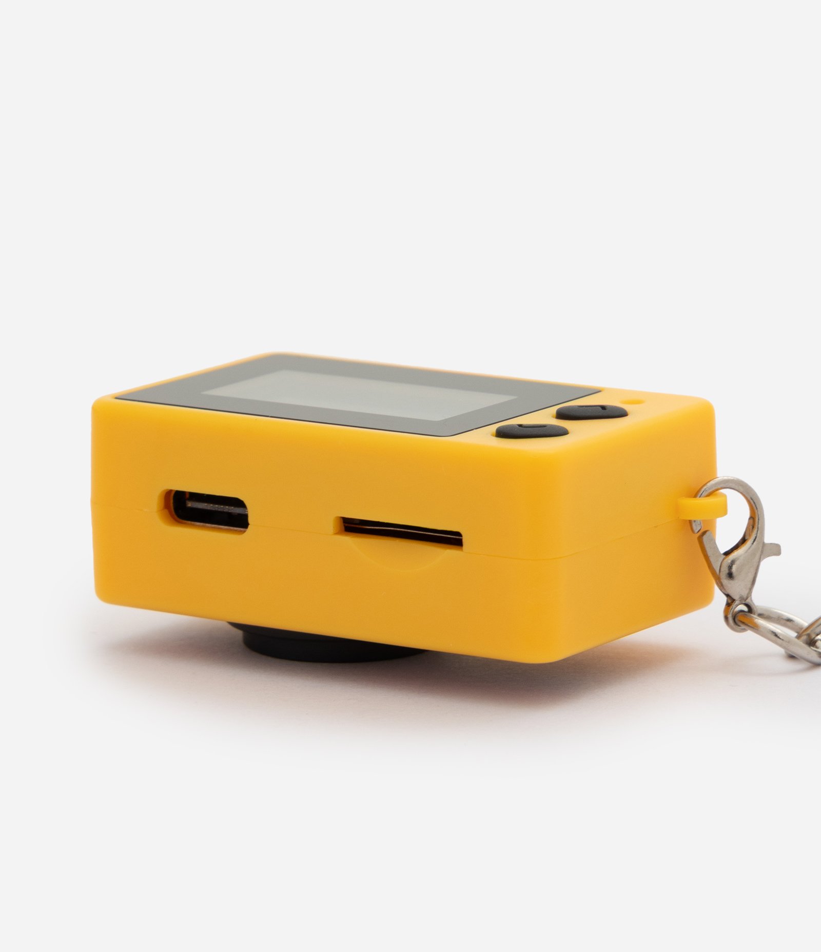 Mini Câmera Digital Chaveiro com Bateria Interna Recarregável Amarelo 4