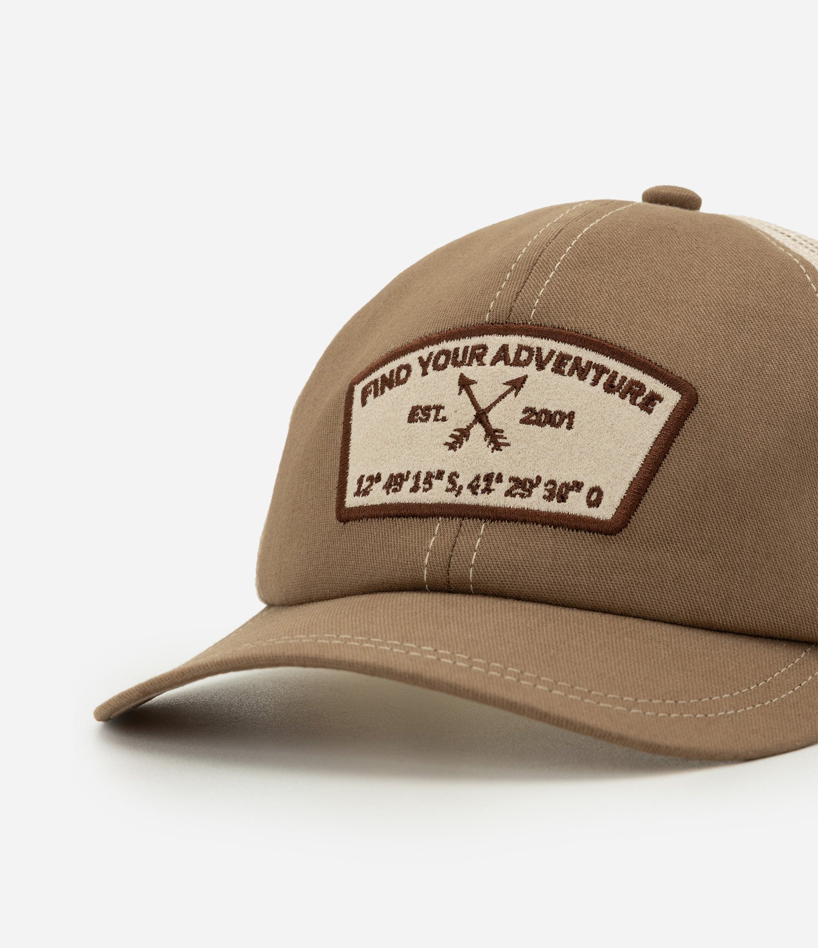 Boné Trucker Infantil em Sarja com Patch Adventure – Tam U Bege/Marrom 4