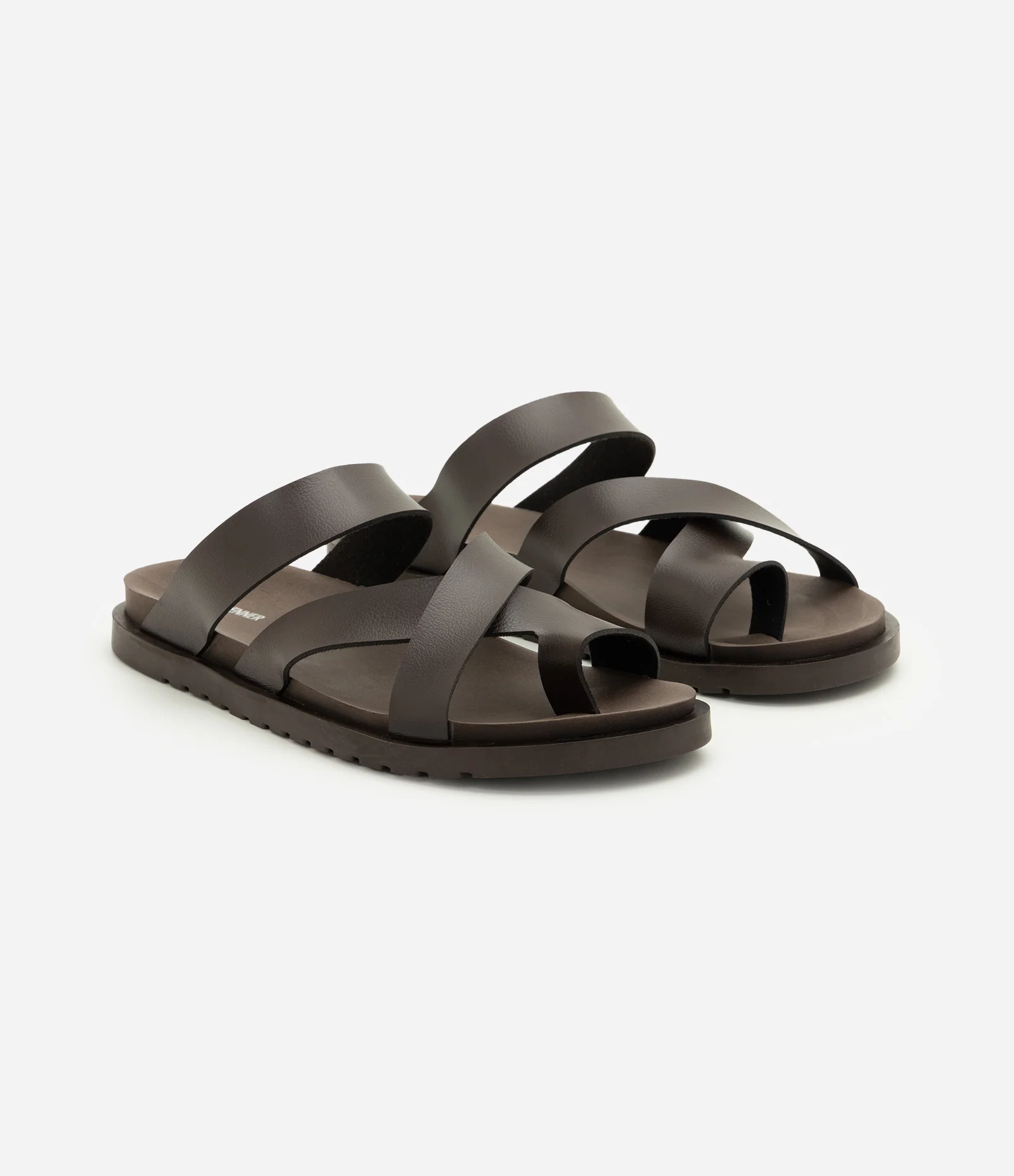 Chinelo de Tiras Cruzadas Marrom 2