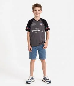 Bermuda Infantil em Jeans - Tam 5 a 14 Anos