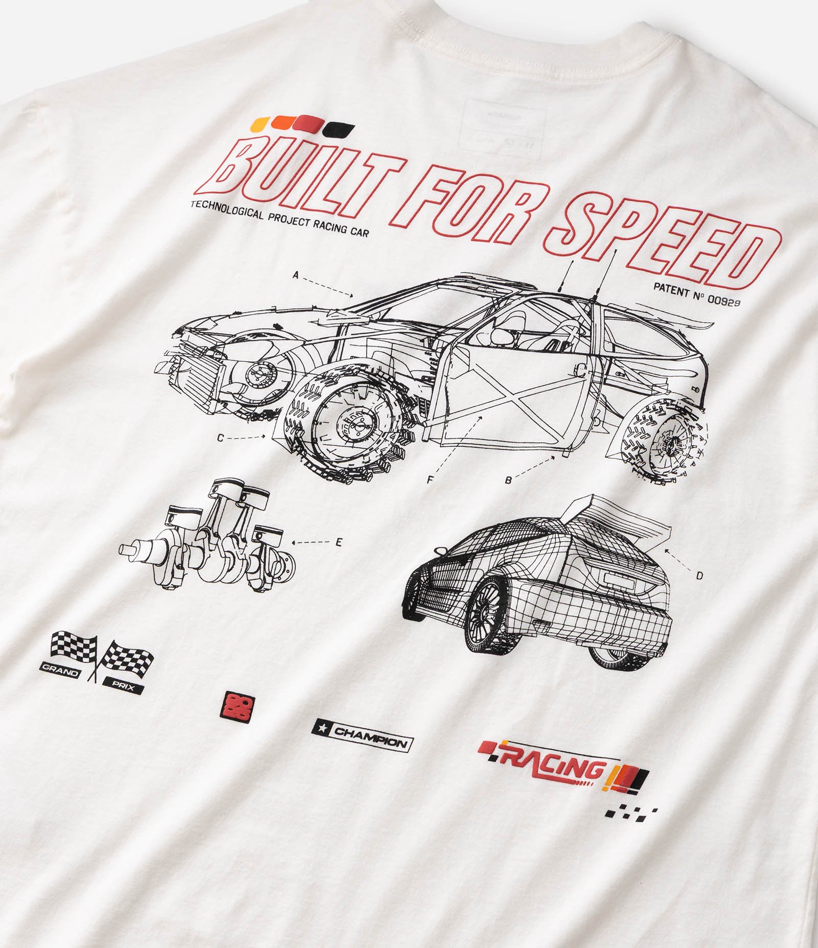 Camiseta Oversized Infantil Estampa Racing – Tam 5 a 14 Anos Branco 6