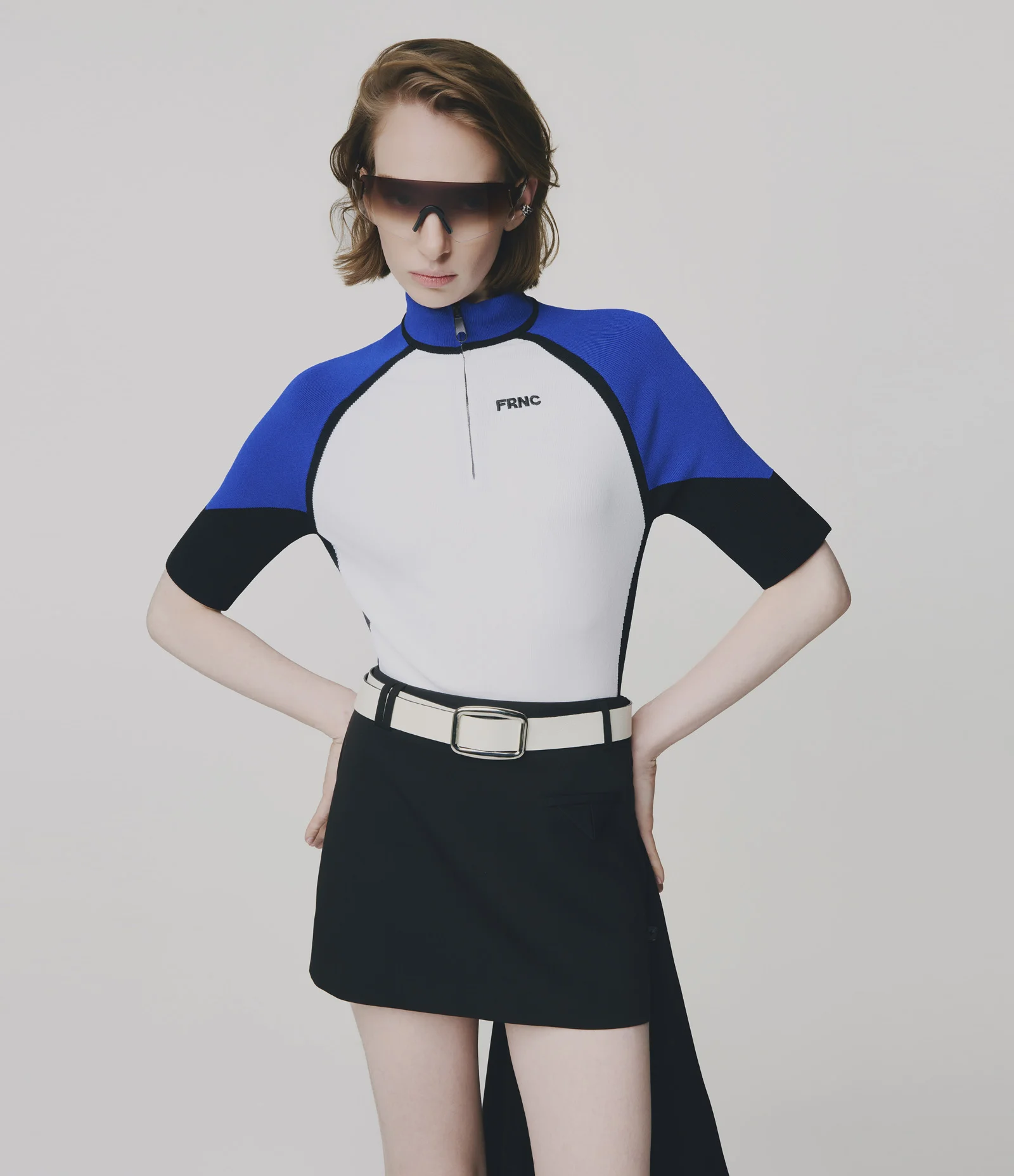 Blusa Ajustada em Tricô com Manga Curta Raglan Multicores 2