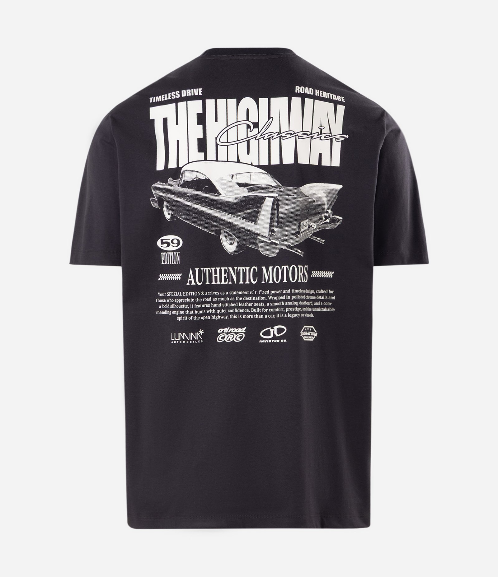 Camiseta Comfort Algodão Estampa Carro Vintage Preto 6