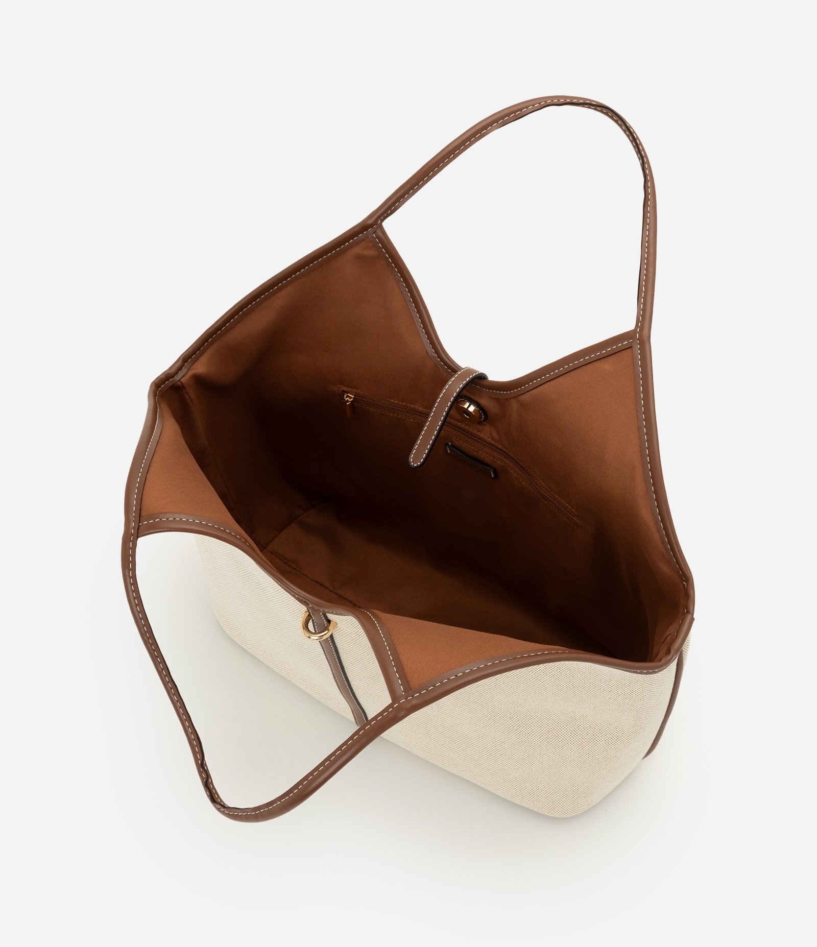 Bolsa Shopper Grande com Detalhes Contrastantes Off White 4