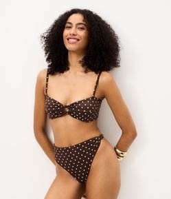 Biquíni Calcinha Hot Pant Asa Delta com Estampa Poá