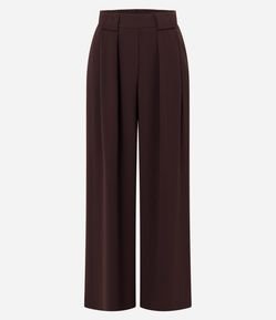 Calça Pantalona Alfaiatada com Pregas Frontais