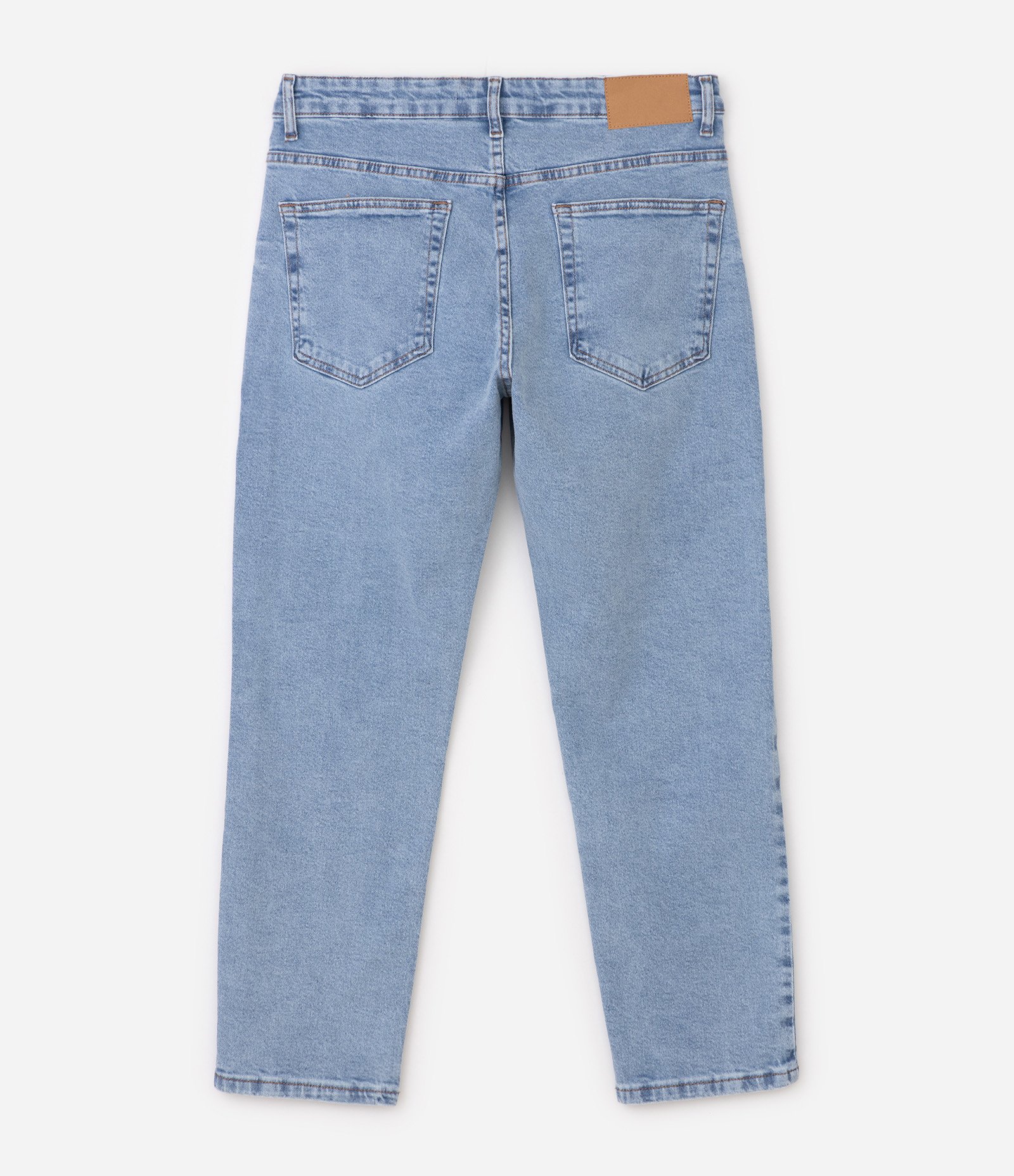 Calça Jeans Slim com Desgaste Azul Claro 2