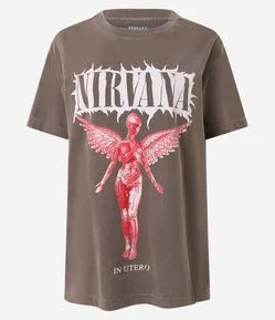 Camiseta Nirvana em Algodão