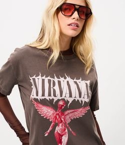 Camiseta Nirvana em Algodão