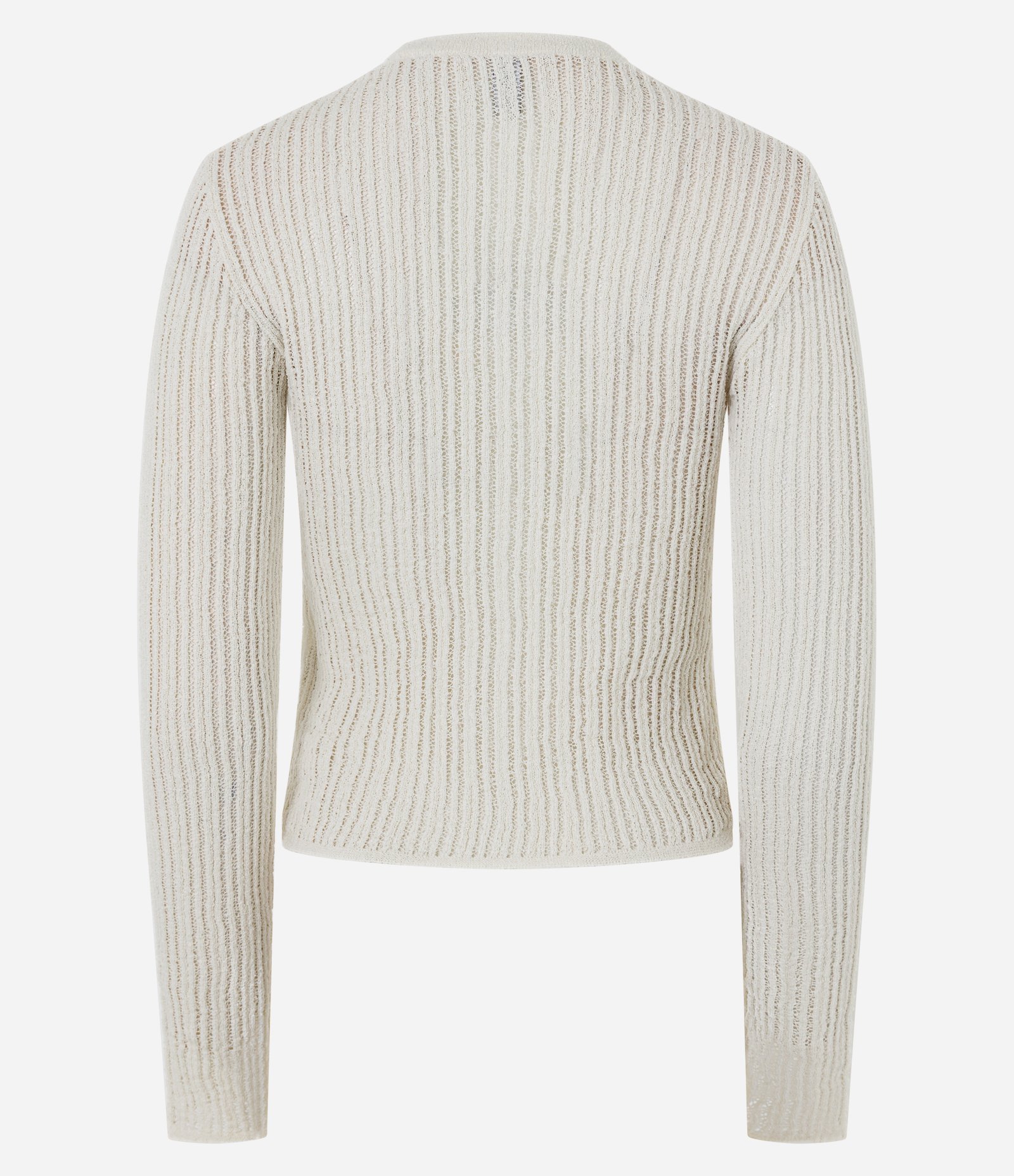 Cardigan em Tricô Leve com Botões Frontais Bege 5