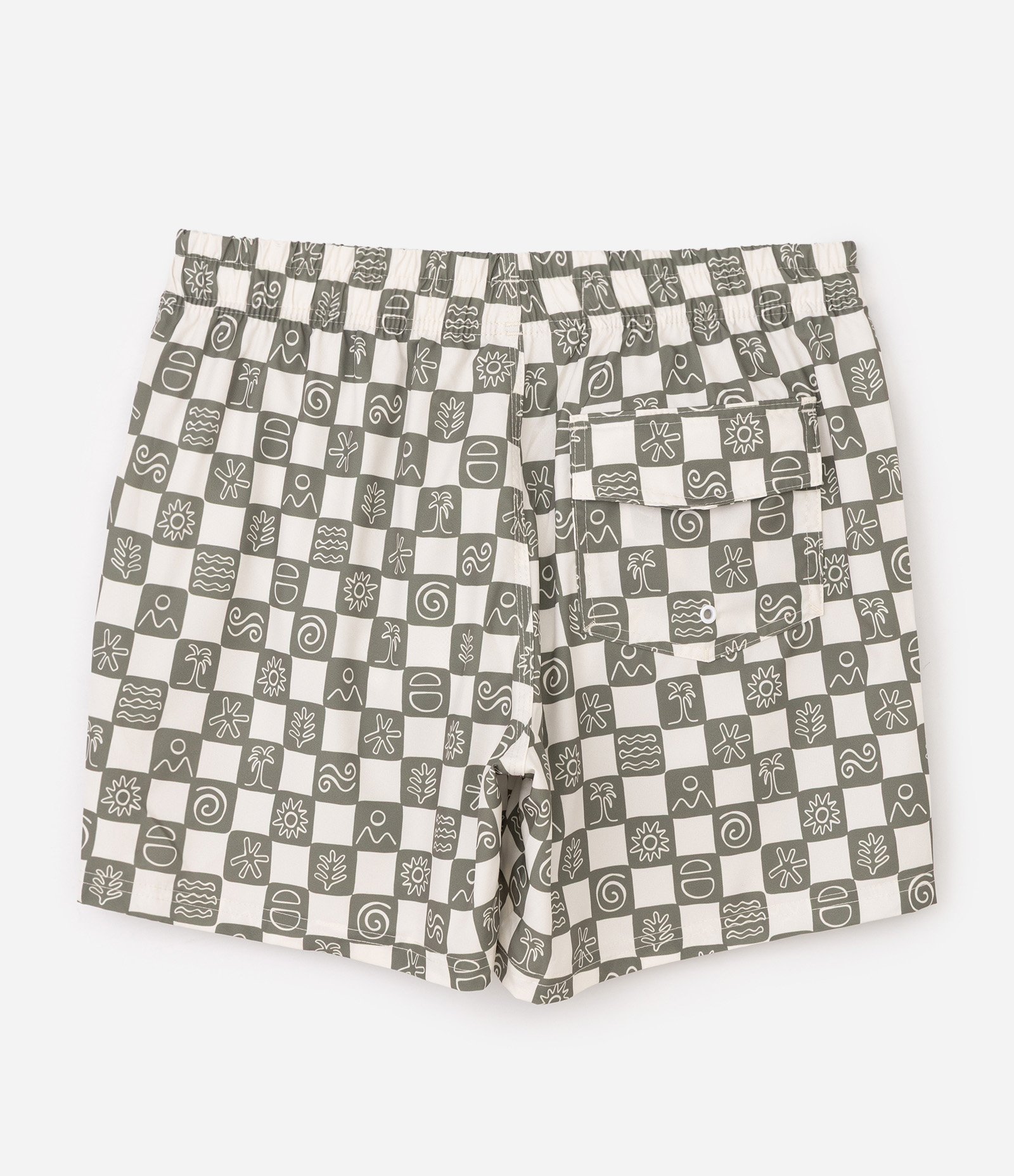 Bermuda com Estampa Grid Ilhas Off White 6