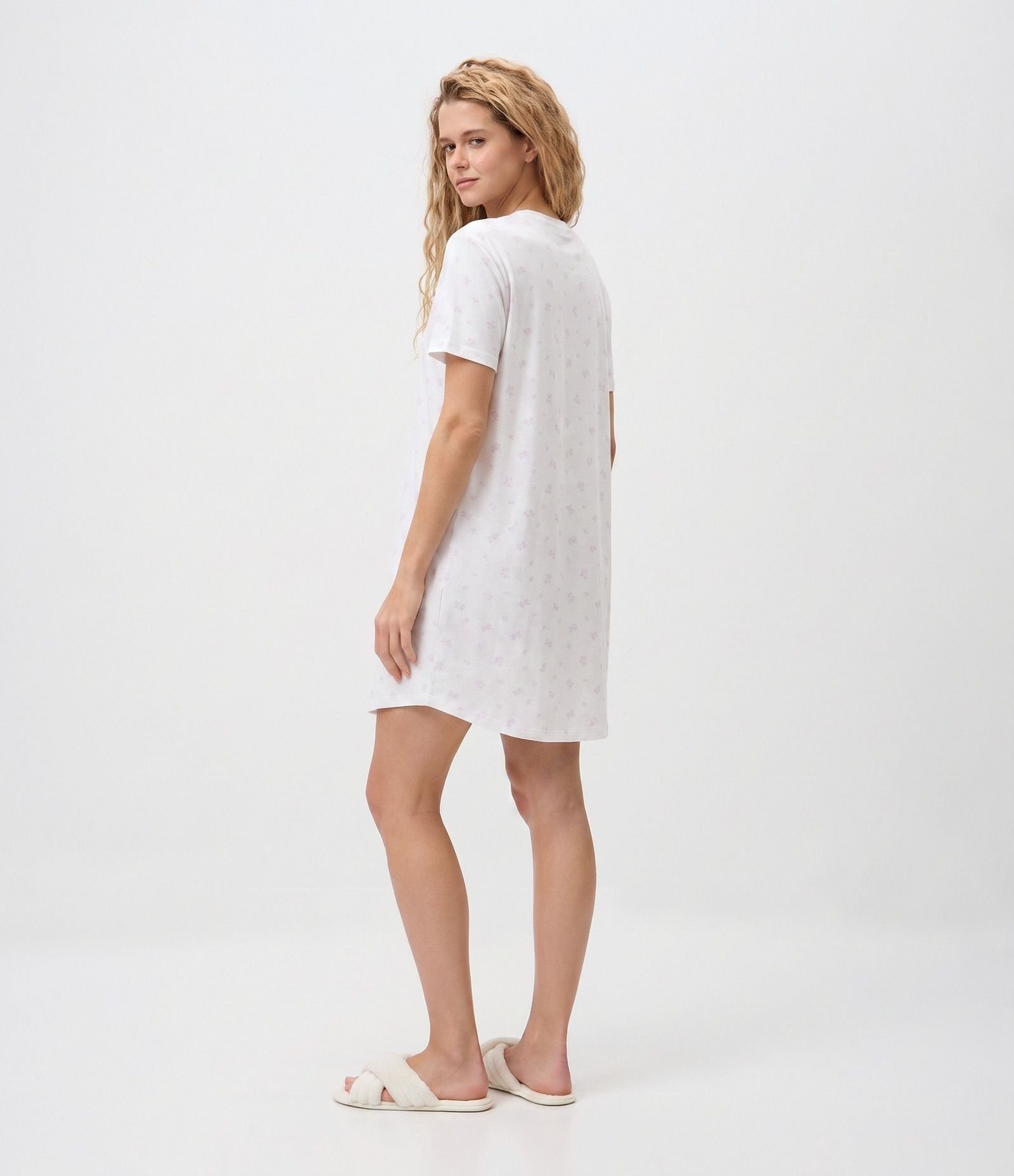 Camisola Curta em Viscolycra com Lettering Love Branco 3