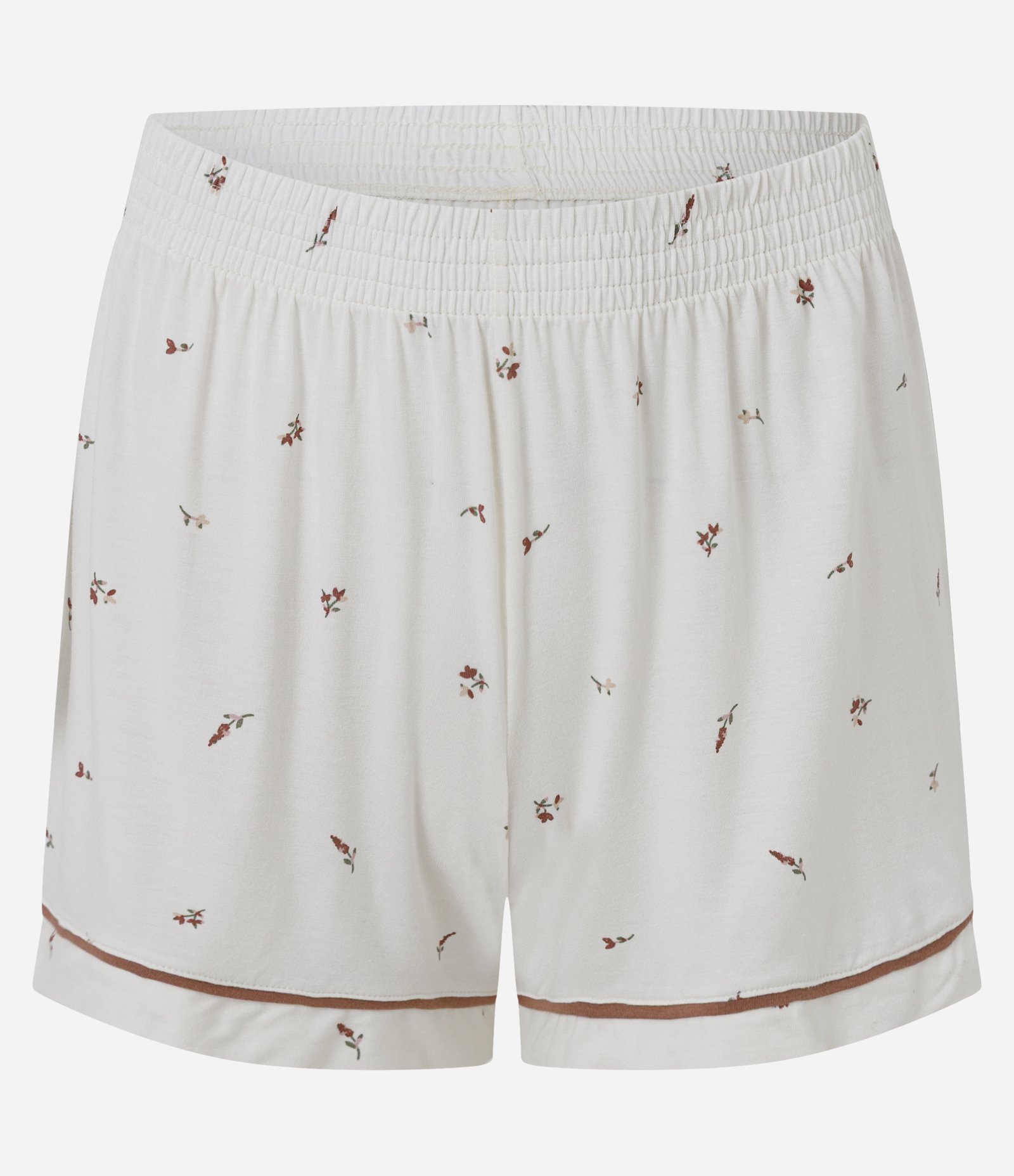 Pijama Curto Americano em Viscolycra com Estampa Floral Branco 10