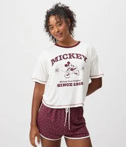 Short de Pijama em Viscolycra com Estampa Poá