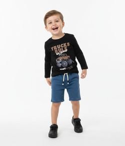 Camiseta Infantil com Estampa Caminhonete – Tam 1 a 6 Anos