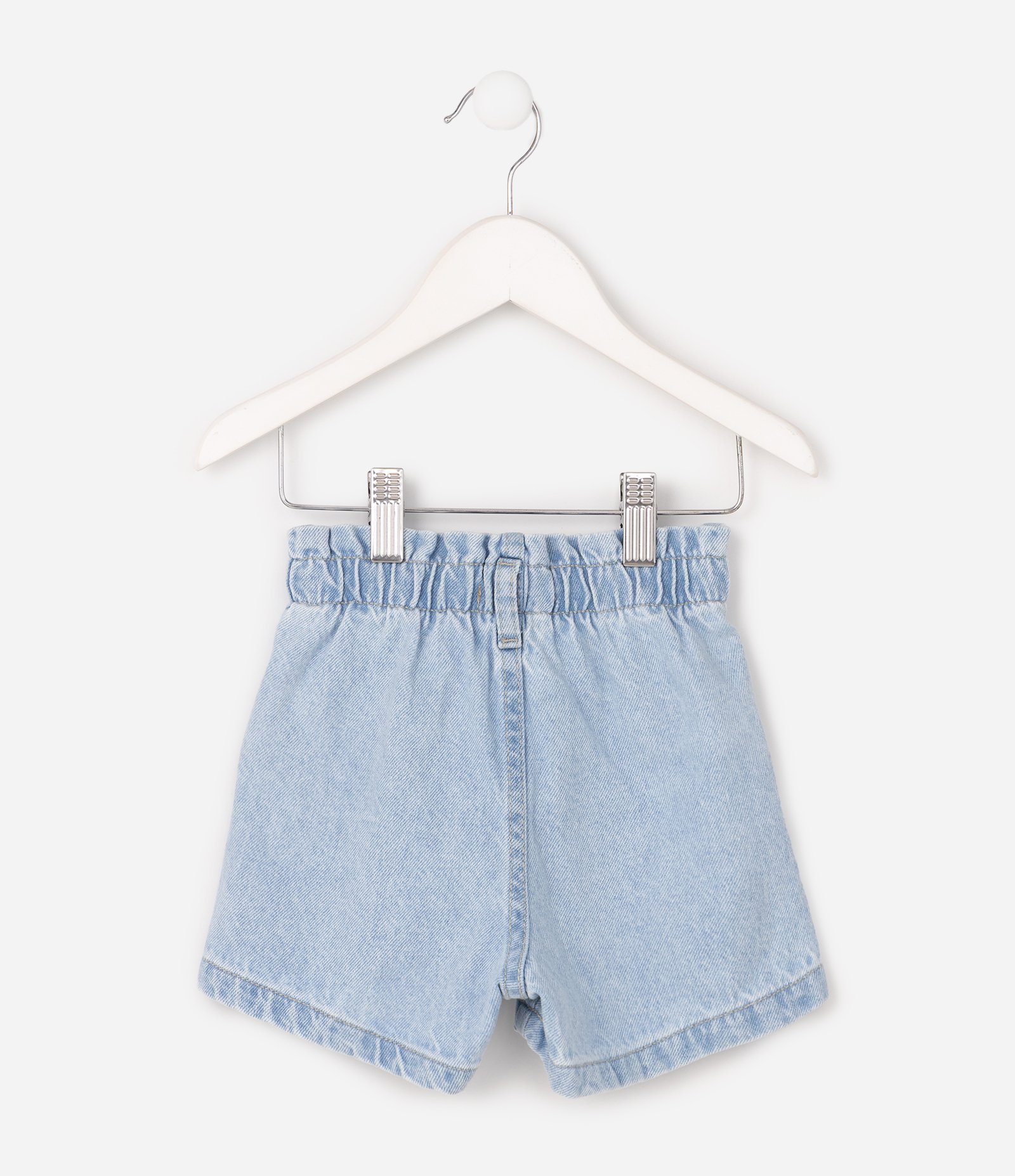 Short Jeans Infantil com Bordado de Morangos - Tam 1 A 6 Anos Azul 2
