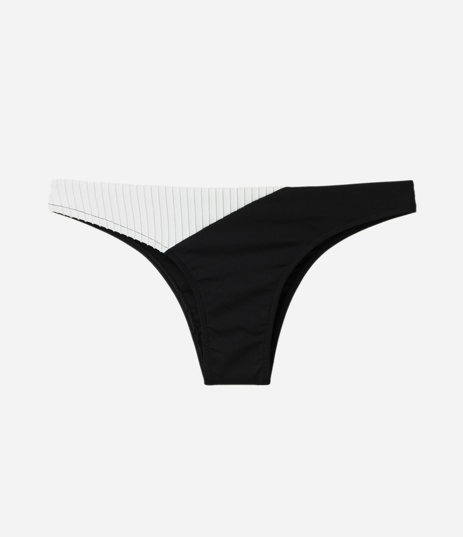 Biquíni Calcinha Básica em Microfibra com Estampa Color Block Preto/Branco 5