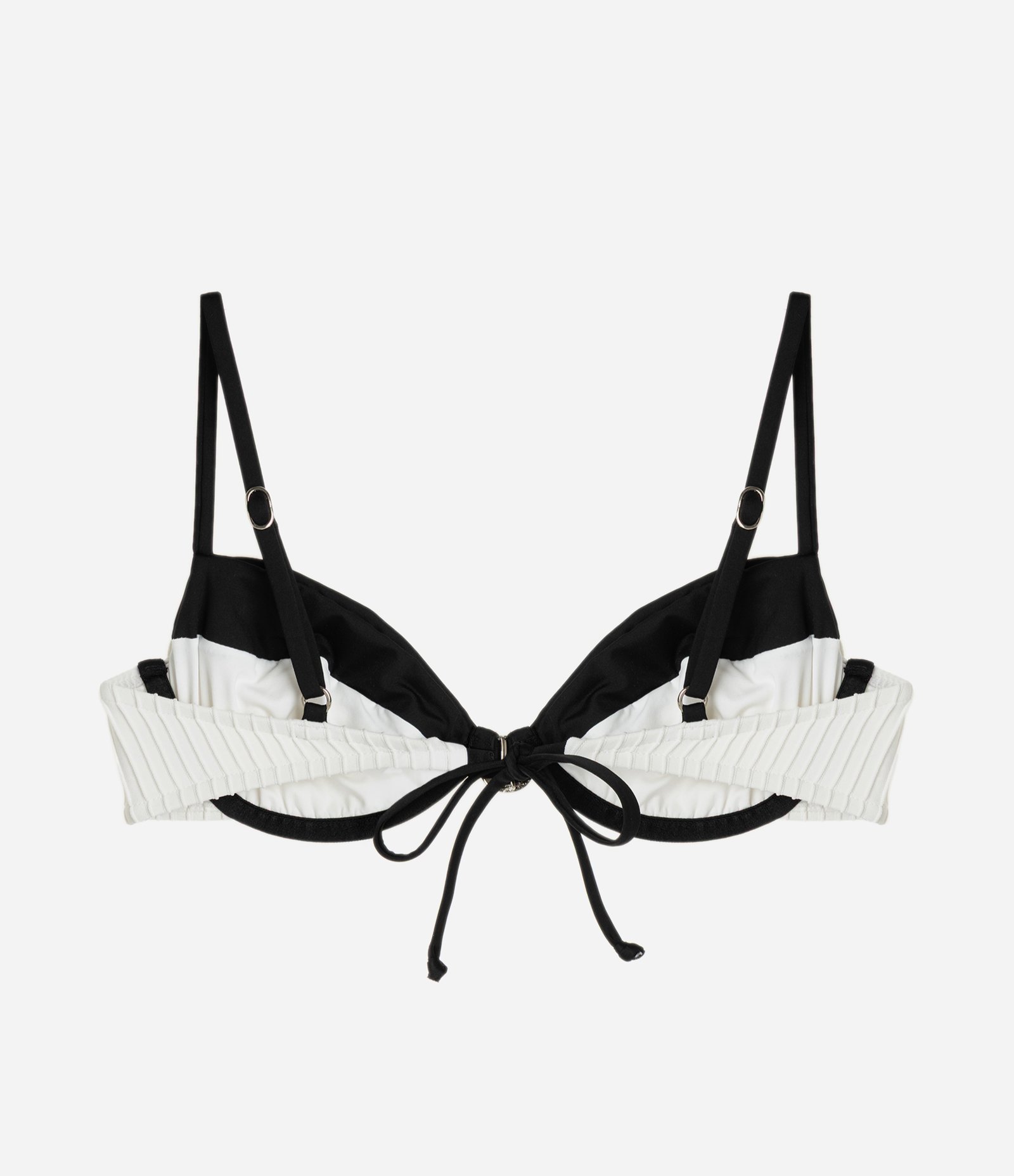 Biquíni Top Meia Taça com Estampa Color Block Preto/Branco 6