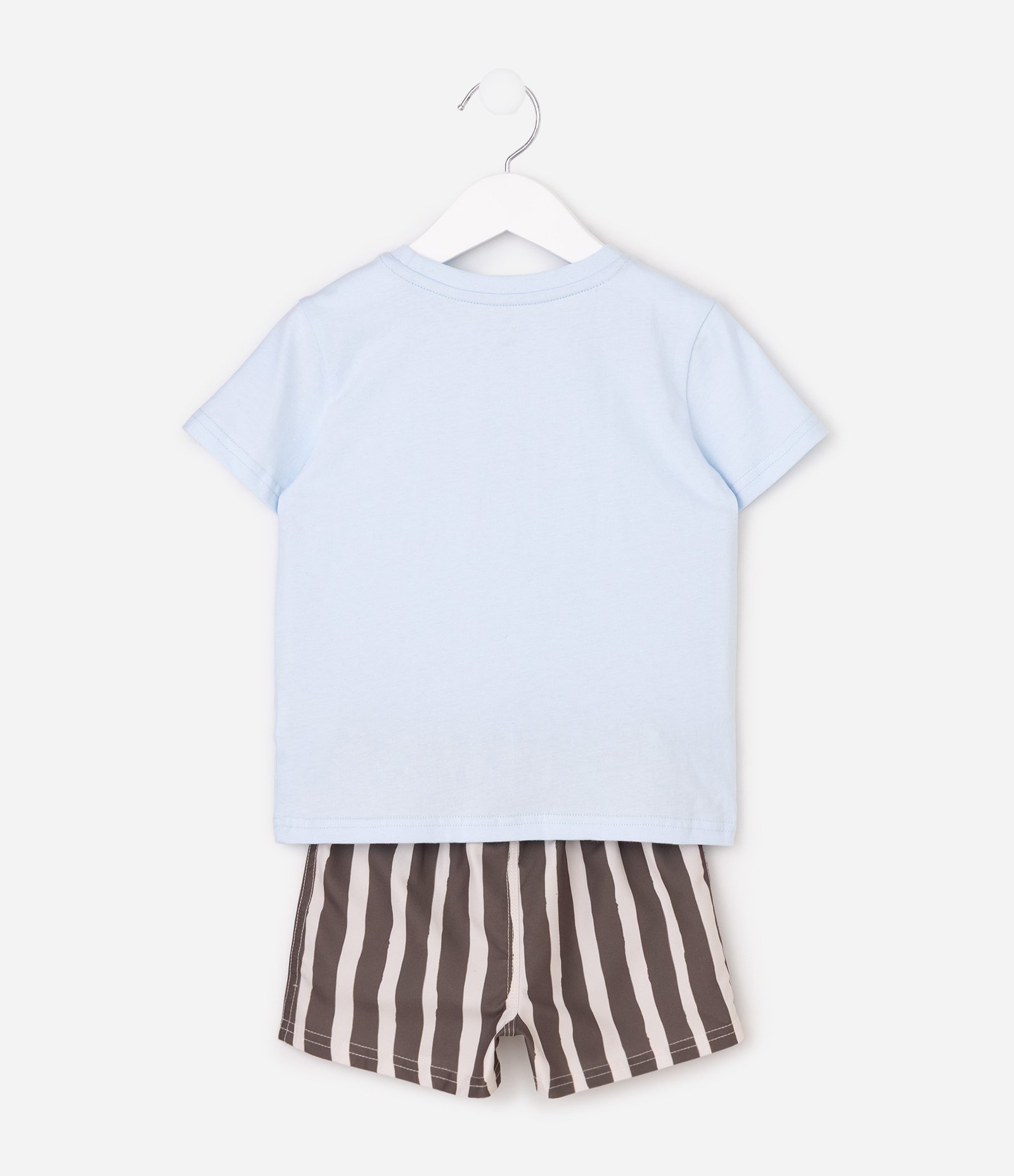 Conjunto Infantil Em Algodão Estampado - Tam 1 a 6 Anos Azul 3