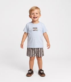 Conjunto Infantil Em Algodão Estampado - Tam 1 a 6 Anos