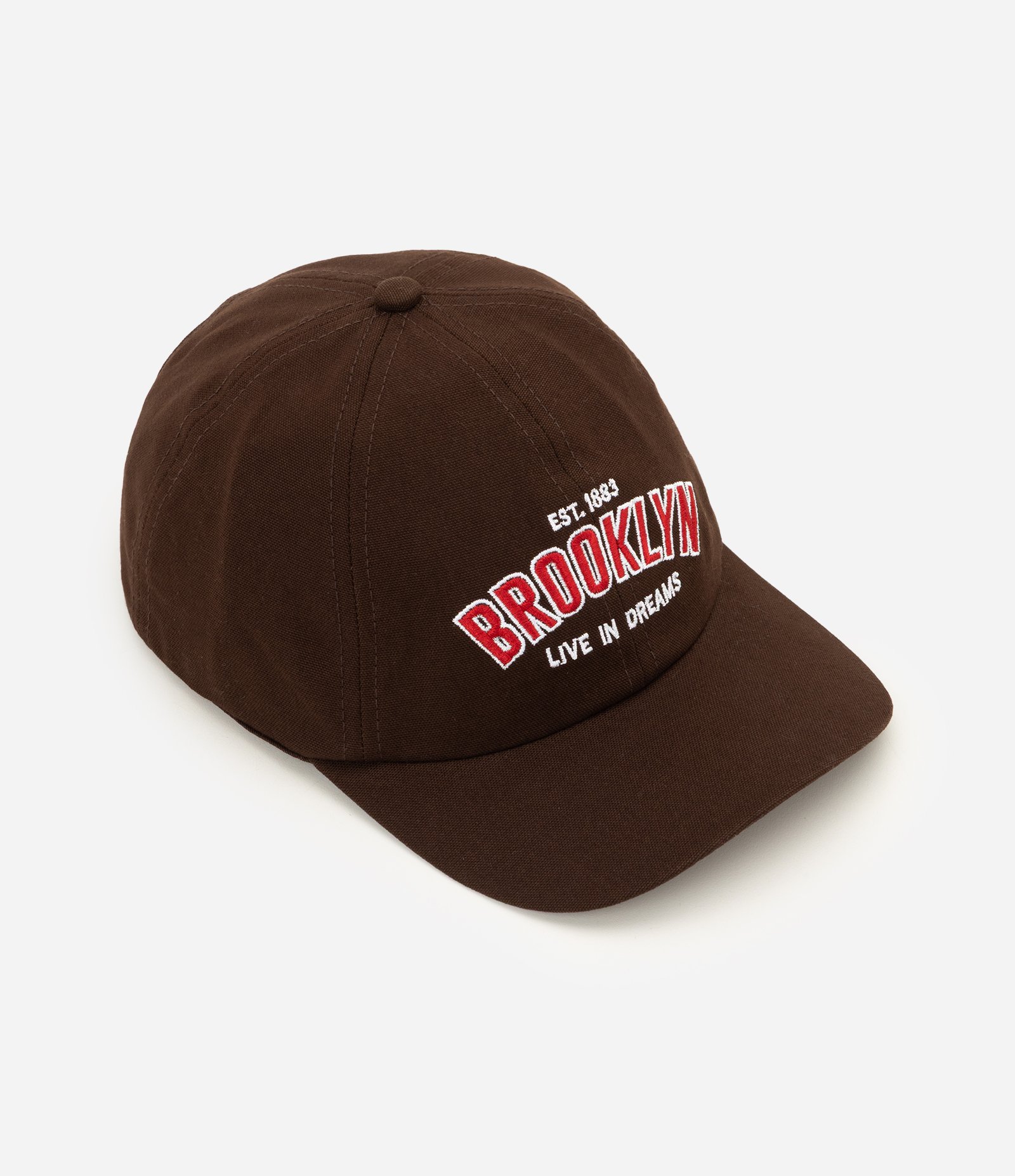 Boné Infantil em Sarja com Bordado Lettering Brooklyn – Tam U Marrom 1