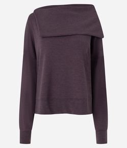 Blusa em Anarruga com Gola Boba