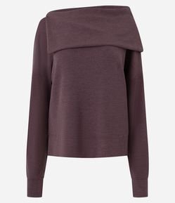 Blusa em Anarruga com Gola Boba
