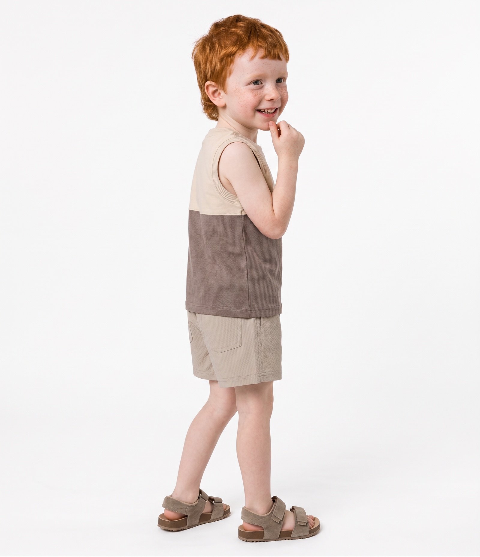 Camiseta Infantil Em Algodão Estampa Dinossauro - Tam de 1 a 6 Anos Bege 2