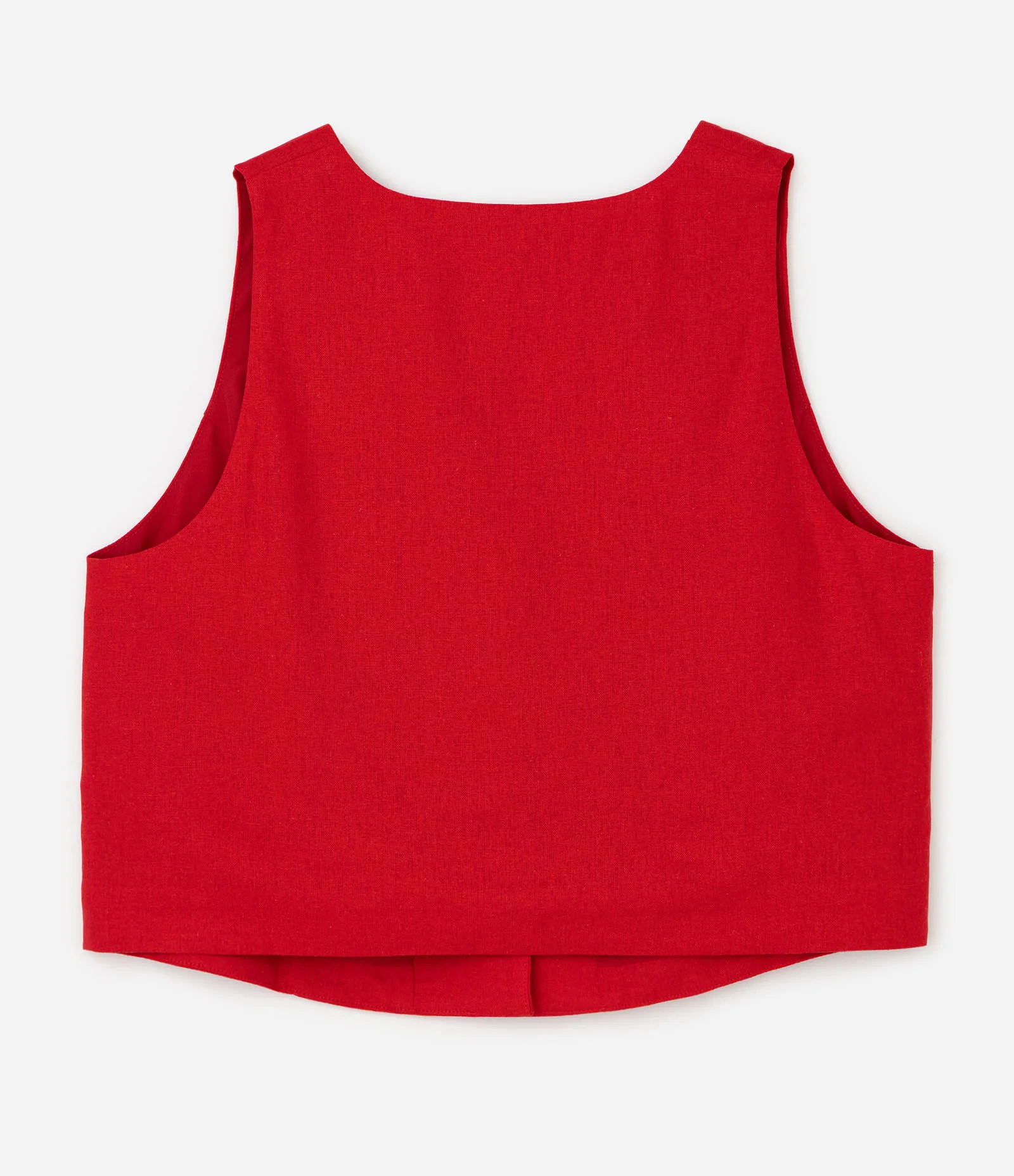 Blusa em Viscolinho com Abotoamento Curve & Plus Size Vermelho 2