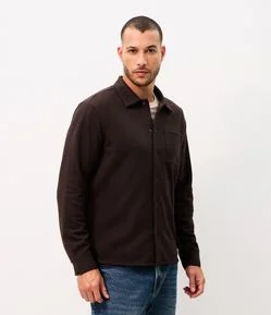 Camisa com Fio Mescla e Bolso