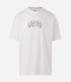 Camiseta Relaxed Wanted com Tachas
