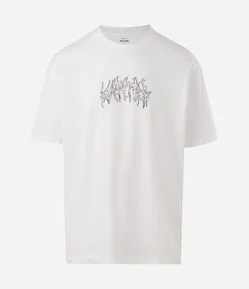 Camiseta Relaxed Wanted com Tachas