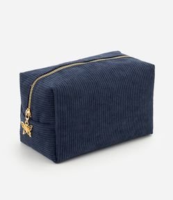 Necessaire Retangular Média em Veludo Cotelê