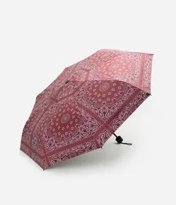Sombrinha com Proteção UV e Estampa Paisley