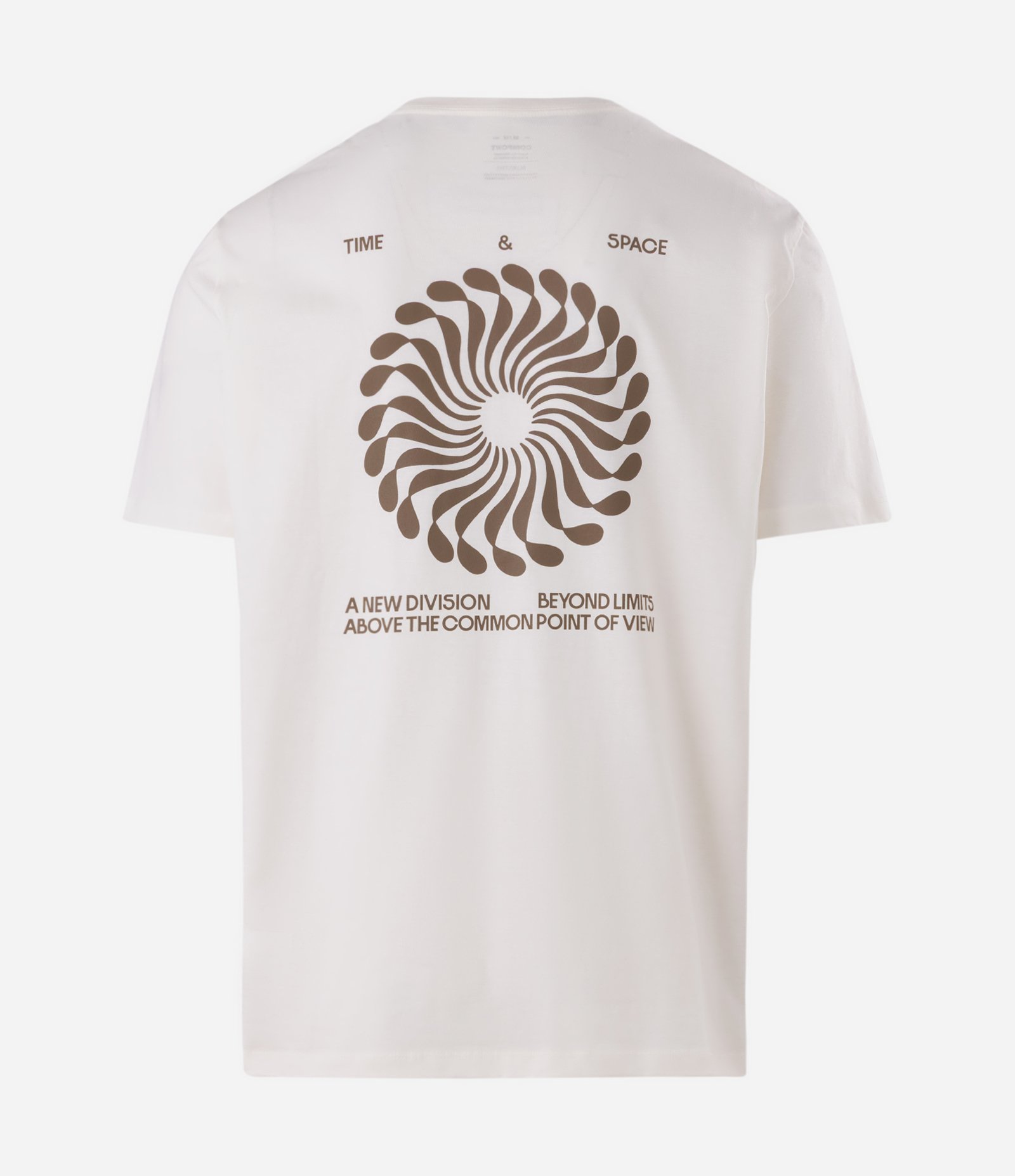 Camiseta Comfort em Algodão Peruano com Estampa Geométrica Branco 2