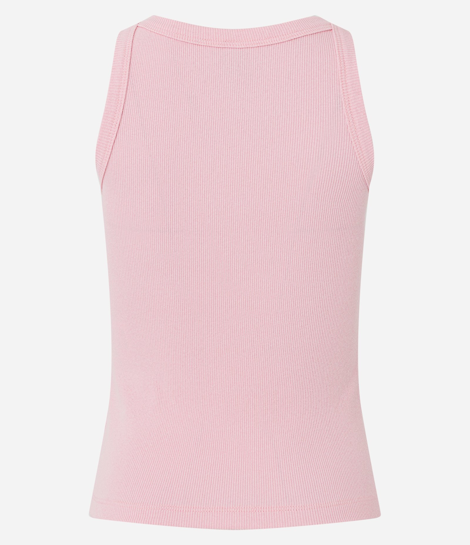 Blusa Regata Canelada em Ribana de Algodão Rosa Claro 4