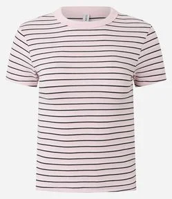 Blusa em Ribana com Estampa Listrada