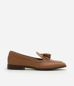 Mocassim em Couro com Detalhe de Franjas