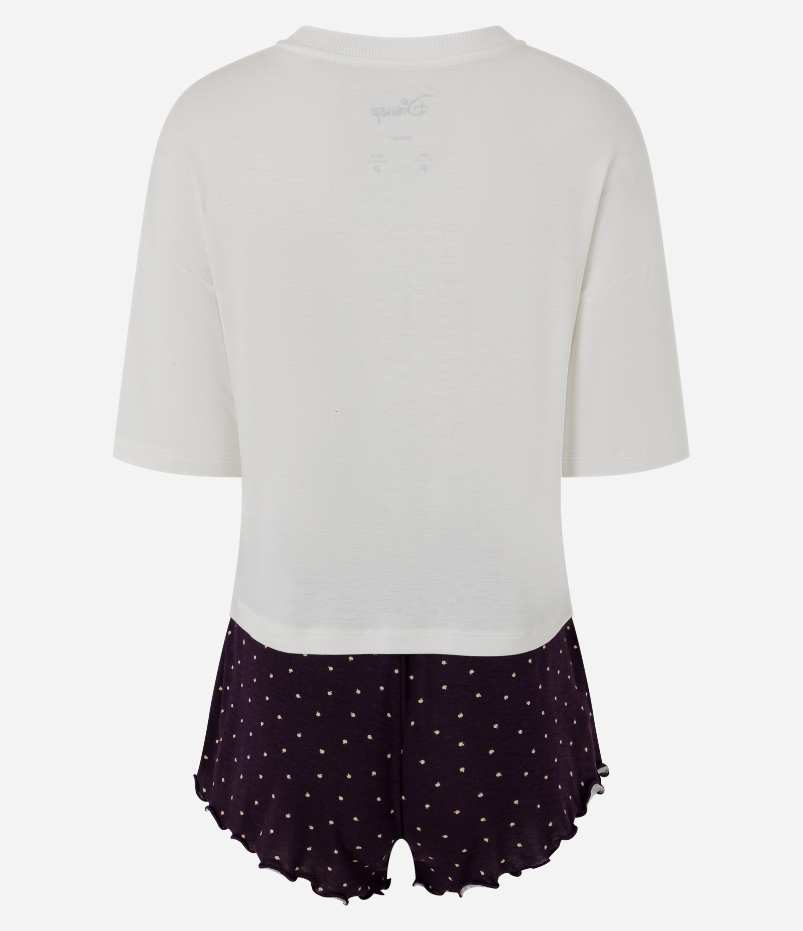 Pijama Curto em Algodão com Estampa Vilãs Disney Branco 7