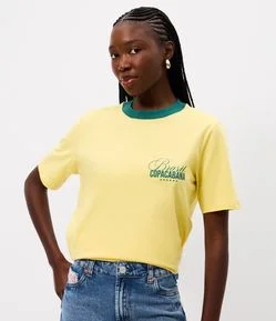 Camiseta Estampa Brasil Copacabana Frente e Costas