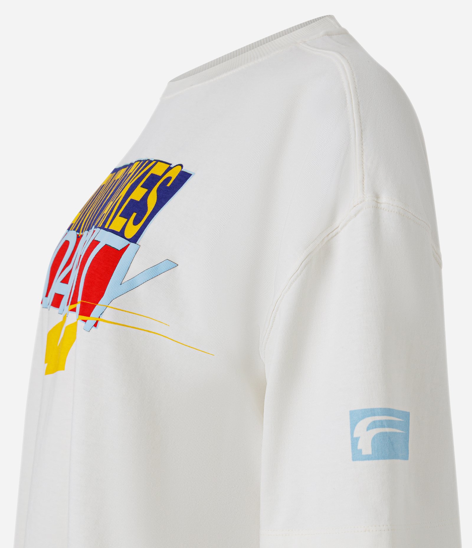 Camiseta Boxy em Algodão com Lettering Francesca Off White 7