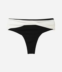 Biquíni Calcinha Hot Pant em Microfibra com Estampa Color Block