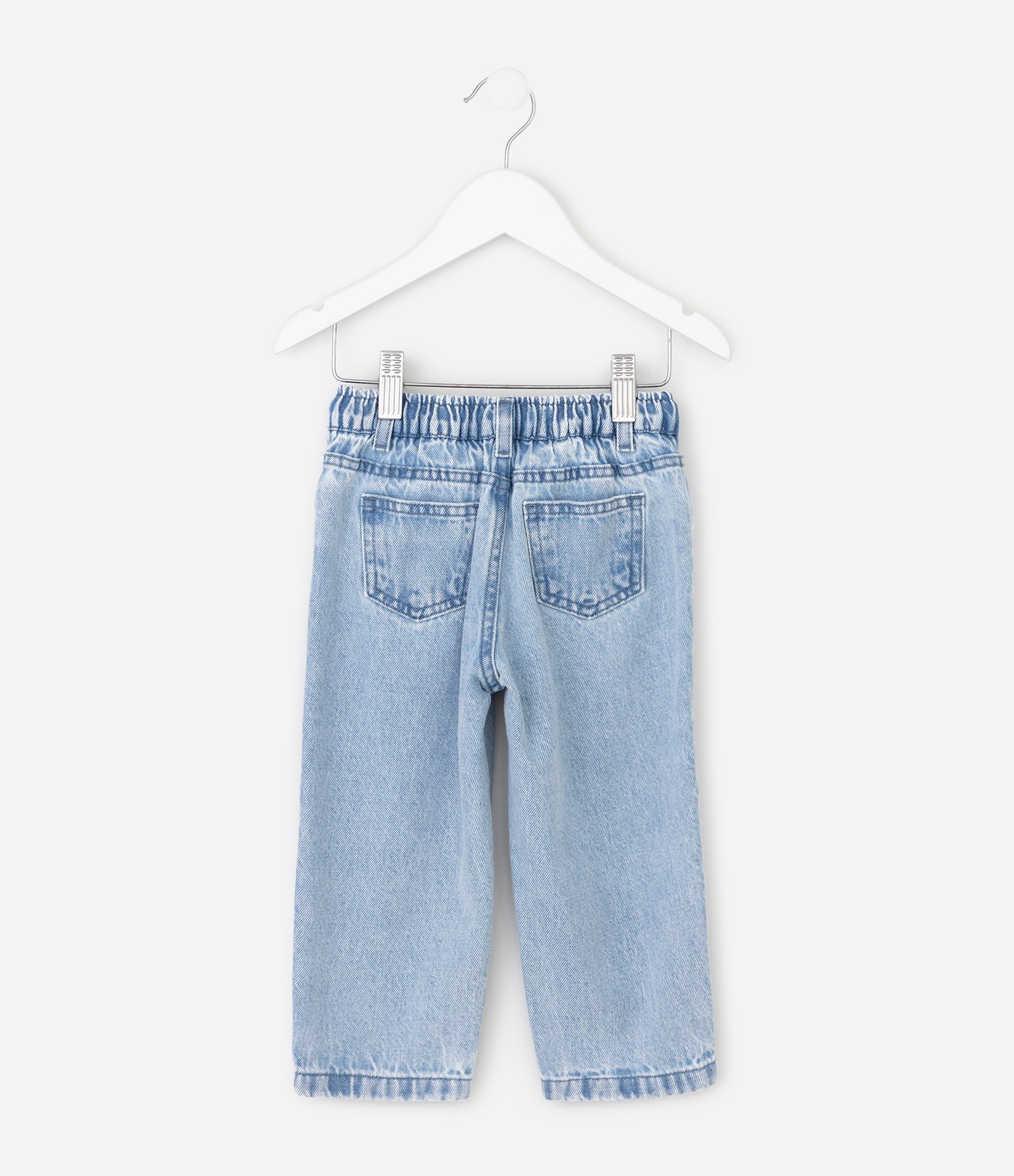Calça Jeans Infantil com Cordão Funcional - Tam 1 a 6 Anos Azul 3