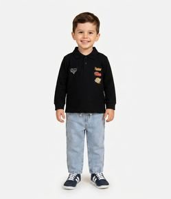 Calça Jeans Infantil com Cordão Funcional - Tam 1 a 6 Anos