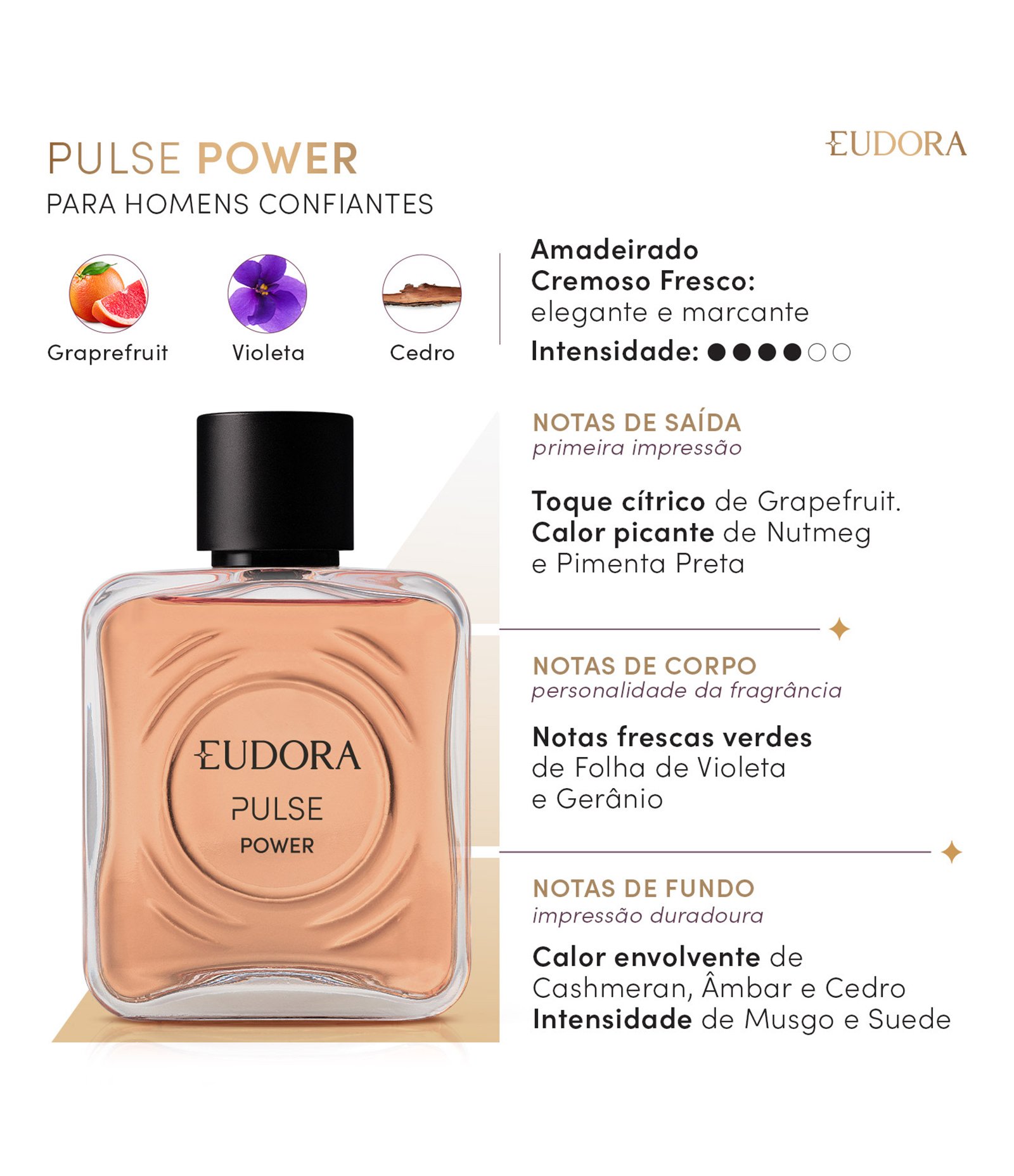 Perfume Pulse Power Desodorante Colônia 100ML 3